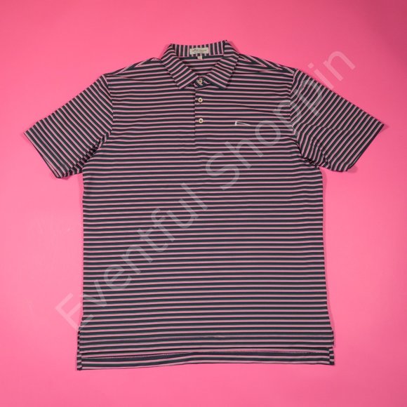 Peter Millar Summer Comfort Cyrus Performance Mountaintop Golf Lake Club Polo L - Picture 2 of 7